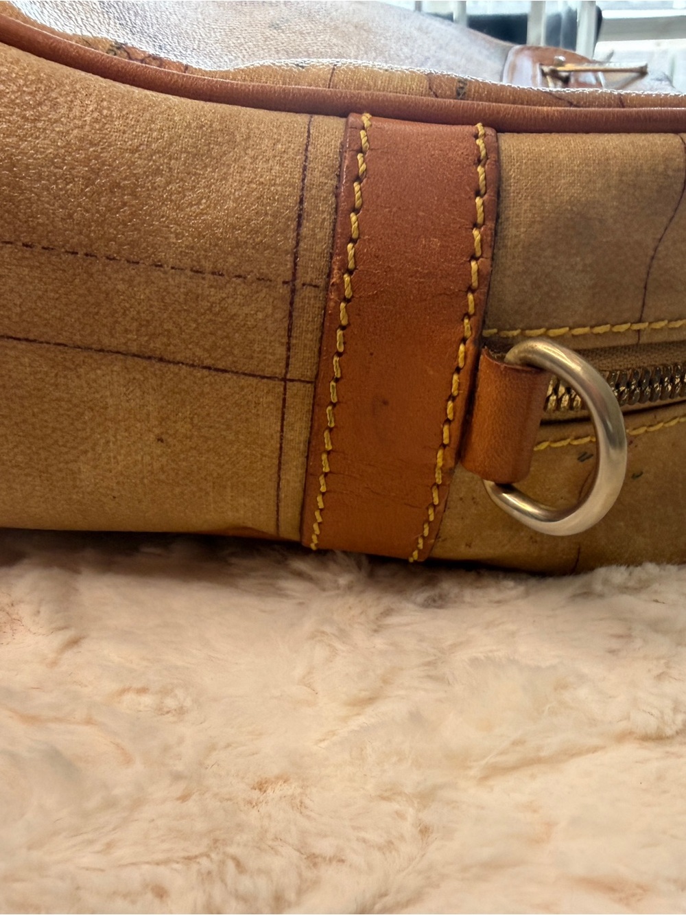 Alviero Martini 1ª Classe Geo Map Vintage Crossbody Satchel Italy - Picture 6 of 14